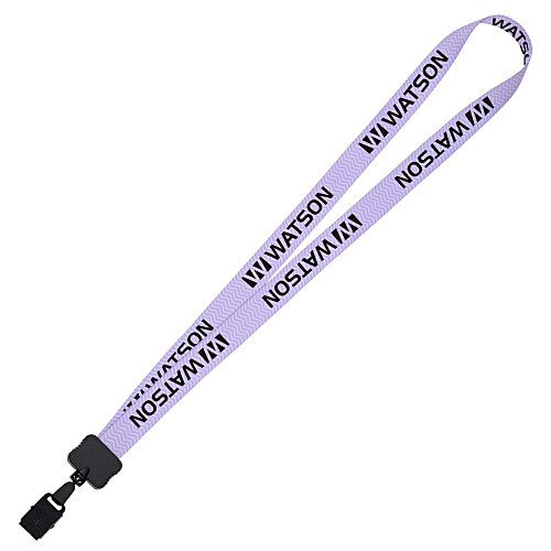 Dye-Sub Lanyard - 3/4" - 32" - Large Metal Bulldog Clip - Chevron Main Image