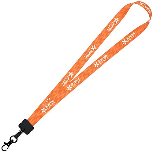 Dye-Sub Lanyard - 3/4" - 32" - Metal Lobster Claw - Chevron Main Image