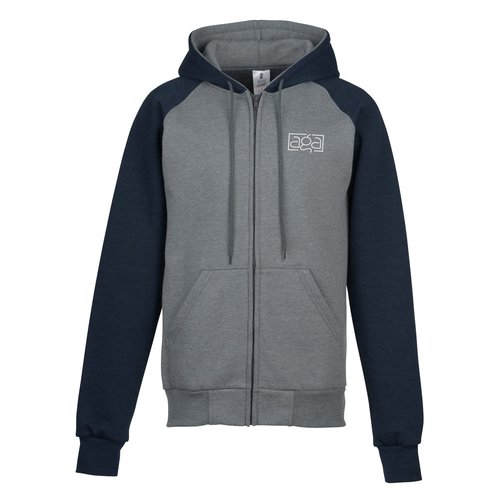 King Athletics Raglan Colourblock Full-Zip Sweatshirt - Screen Main Image