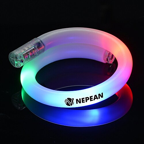 Flashing LED Tube Bracelet - Multicolour Main Image
