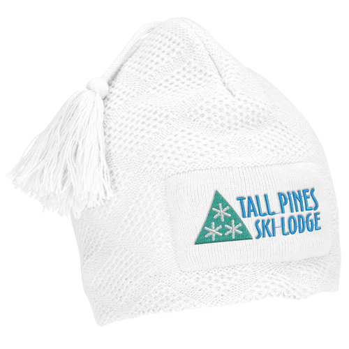 Diamond Knit Pom-Pom Beanie - 24 hr Main Image