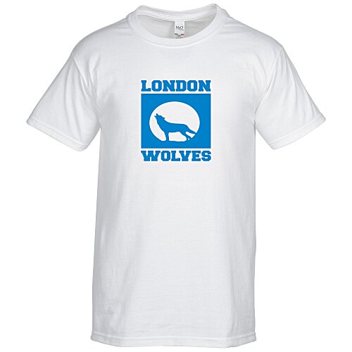 M&O Ringspun Cotton T-Shirt - White - Screen Main Image