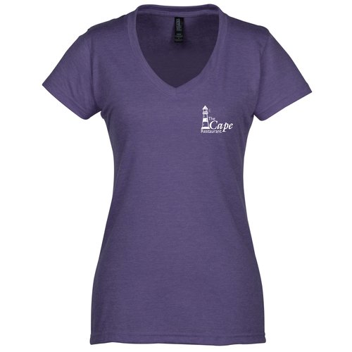 M&O Fine Blend V-Neck T-Shirt - Ladies' - Screen Main Image