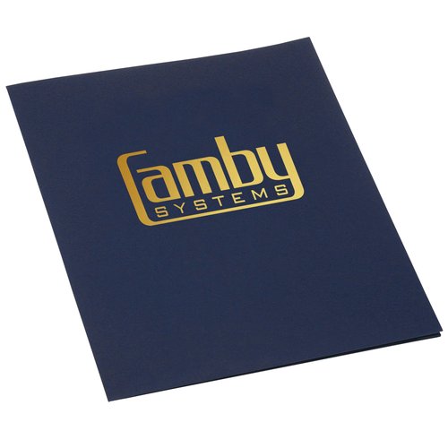 Linen Paper Two-Pocket Presentation Folder Main Image