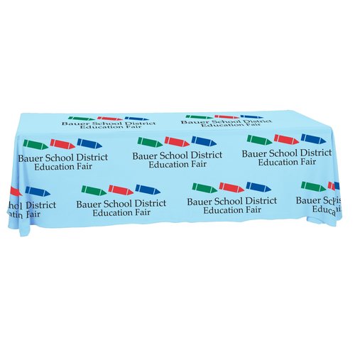 Serged Closed-Back Table Throw - 8 feet - Full Colour Main Image