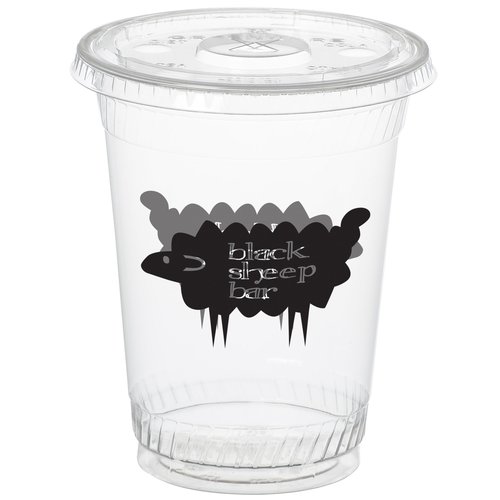 Compostable Clear Cup with Straw Slotted Lid - 16 oz. Main Image