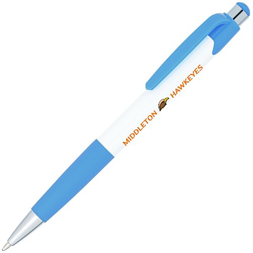 Mardi Gras Pen - White - Full Colour Main Image