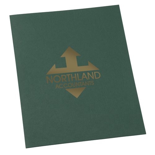 Leatherette Paper Two-Pocket Presentation Folder Main Image