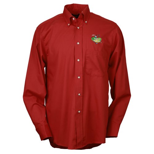 Soil Release Button Down Poplin Shirt - Men's Main Image