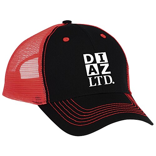 Colour Accent Mesh Snapback Cap Main Image