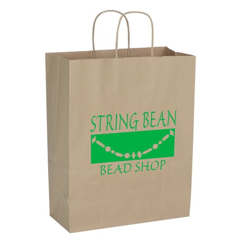 Sealable Kraft Paper Shopper - 13" x 10" Main Image