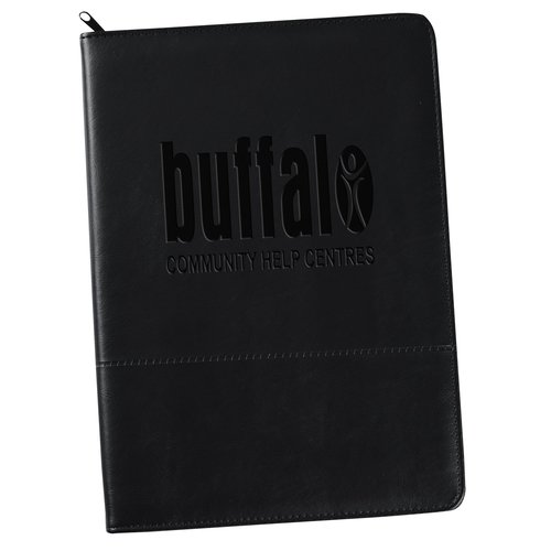 Script Zippered Padfolio Main Image