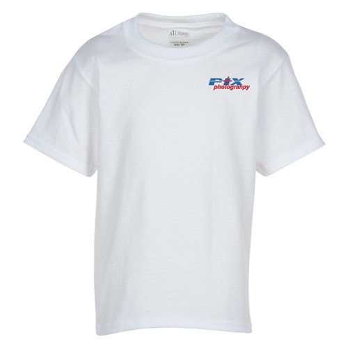 Everyday Cotton T-Shirt - Youth - White - Embroidered Main Image
