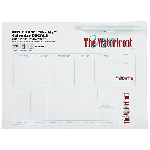 Dry Erase Weekly Calendar Main Image