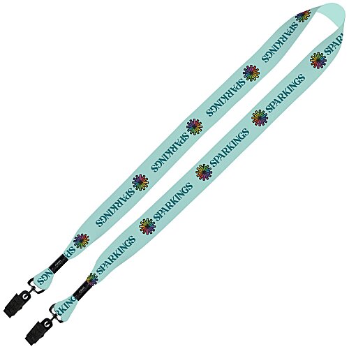 Full Colour Lanyard with Double Bulldog Clips – 1 Inch - 32 Inches Main Image