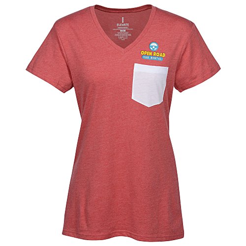 Monroe V-Neck Blend Pocket Tee - Ladies' Main Image