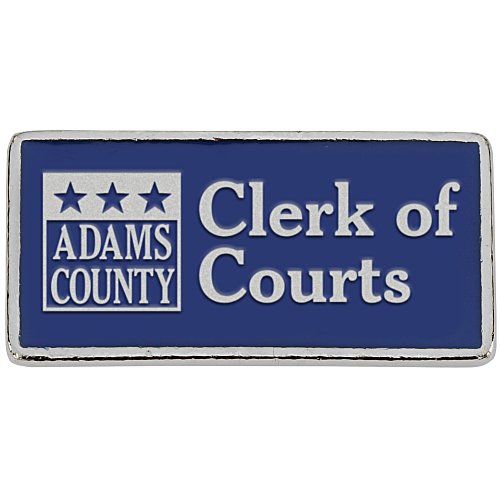Classic Die Cast Lapel Pin - Rectangle Main Image