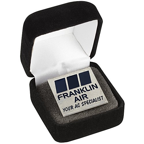 Classic Die Cast Lapel Pin - Square - Gift Box Main Image