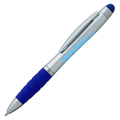 Sanibel Light-Up Logo Stylus Twist Pen - Silver Main Image