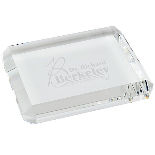 Beveled Crystal Paperweight - Rectangle Main Image