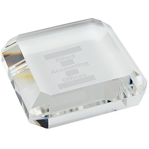 Beveled Crystal Paperweight - Square Main Image