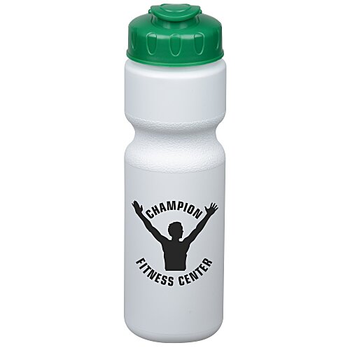 Value Water Bottle with Flip Lid - 28 oz. - White Main Image