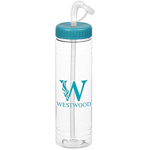 Clear Impact Halcyon Water Bottle with Straw Lid - 24 oz Main Image
