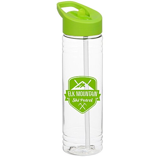 Clear Impact Halcyon Water Bottle with Flip Straw - 24 oz Main Image