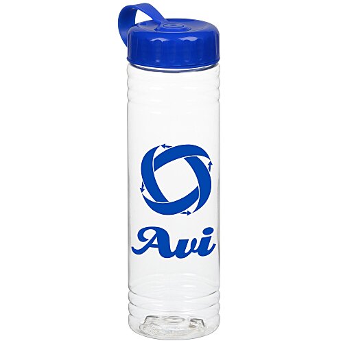 Clear Impact Halcyon Water Bottle with Tethered Lid - 24 oz Main Image