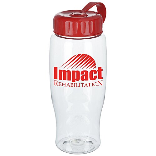 Clear Impact Comfort Grip Bottle with Tethered Lid - 27 oz Main Image