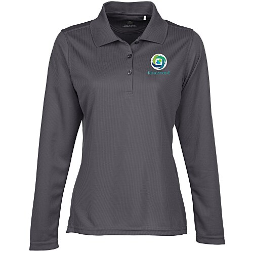 Ice Performance Pique Long Sleeve Polo - Ladies' Main Image