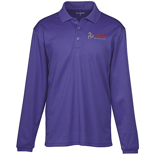 Spin Dye Long Sleeve Pique Polo - Men's Main Image