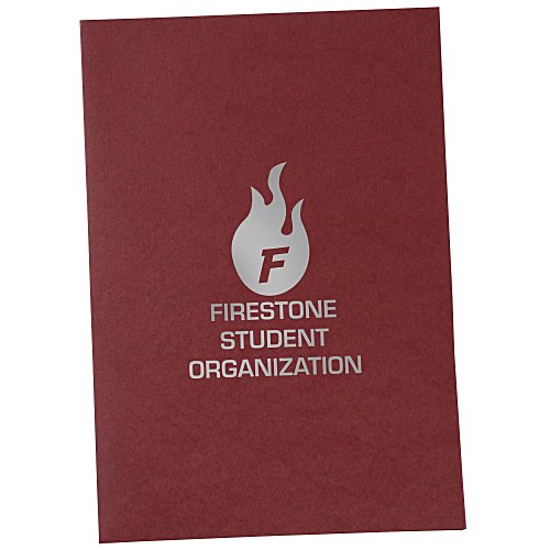 Linen Paper Two-Pocket Mini Folder - 8-3/4" x 6" Main Image