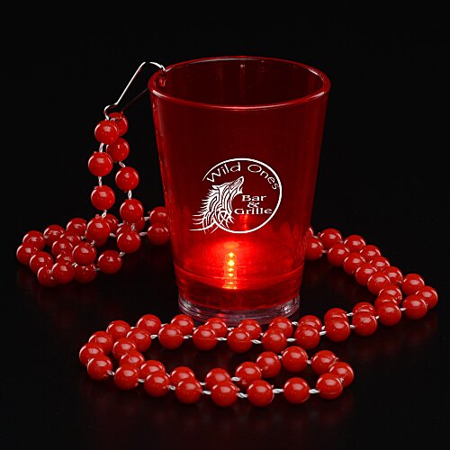 Light-Up Shot Glass on Beaded Necklace - 2 oz Main Image