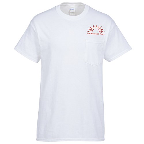 Gildan Ultra Cotton Pocket T-Shirt - Men's - Screen - White Main Image