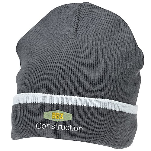 Edge Stripe Knit Beanie Main Image