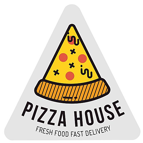 Full Colour Sticker - Triangle - 8" Main Image