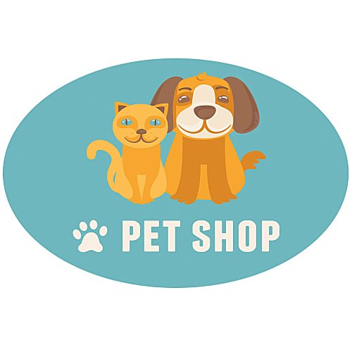 Full Colour Sticker - Oval - 3" x 4-1/2" Main Image