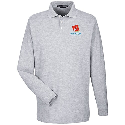 Peruvian Pima Cotton LS Pique Polo - Men's Main Image