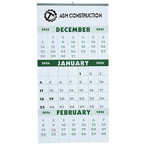 3 Month Planning Wall Calendar Main Image