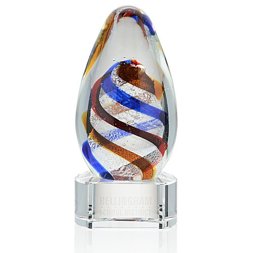 Zenith Art Glass Award - Clear Base Main Image