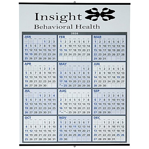Two-Colour Span-A-Year Wall Calendar Main Image