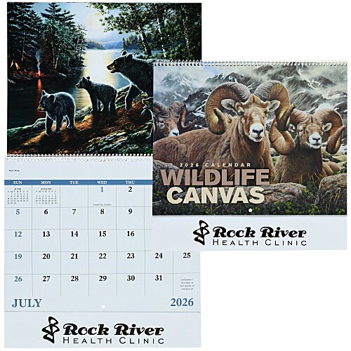 Wildlife Canvas Calendar - Spiral Main Image