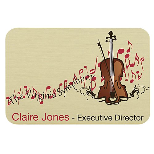 Savannah Metal Name Badge - 2" x 3" - Jeweler's Pinback Main Image