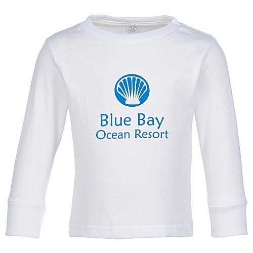 Rabbit Skins Jersey Long Sleeve T-Shirt - Toddler - White Main Image