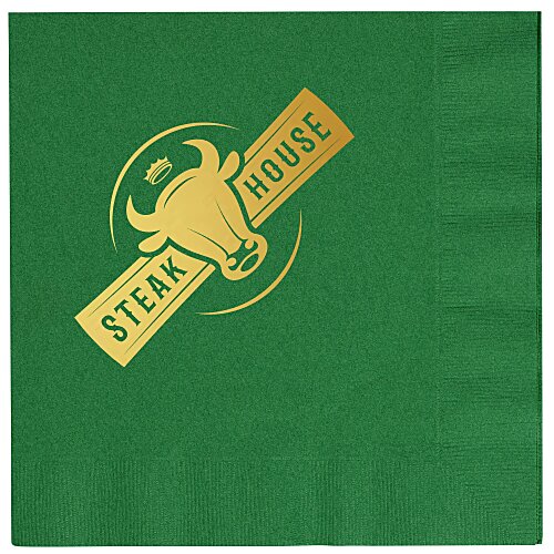 Colourware Dinner Napkin - 2-ply - 1/4 Fold - Foil Main Image