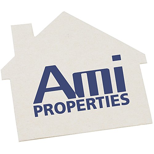 High-Density Pulpboard Coaster - House - White Main Image
