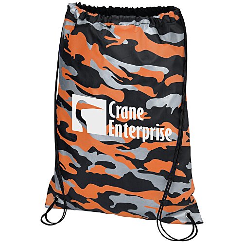 Reflective Camo Print Drawstring Sportpack Main Image
