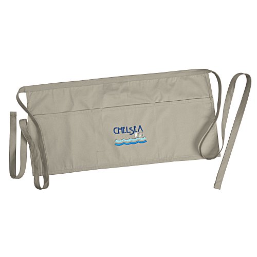 Cotton Soil Release Half Apron with Pockets - Embroidered Main Image