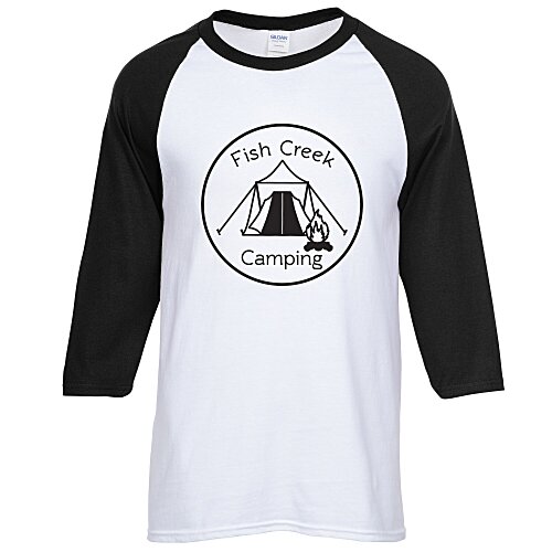 Gildan Heavy Cotton 3/4 Sleeve Raglan T-Shirt - Screen Main Image